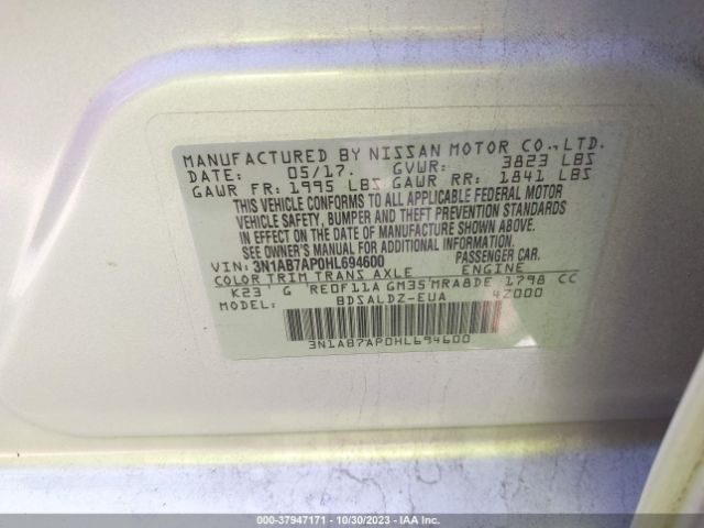 Photo 8 VIN: 3N1AB7AP0HL694600 - NISSAN SENTRA 