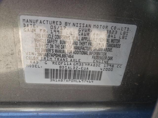 Photo 9 VIN: 3N1AB7AP0HL697464 - NISSAN SENTRA S 