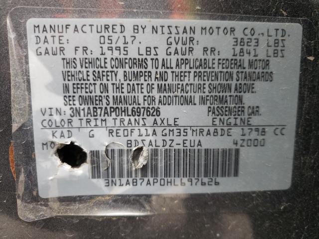 Photo 9 VIN: 3N1AB7AP0HL697626 - NISSAN SENTRA S 