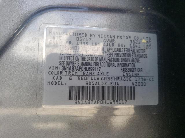 Photo 9 VIN: 3N1AB7AP0HL699117 - NISSAN SENTRA S 