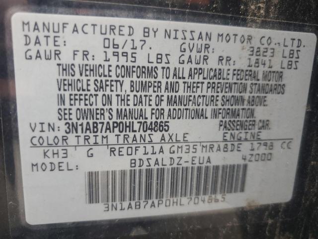 Photo 11 VIN: 3N1AB7AP0HL704865 - NISSAN SENTRA 