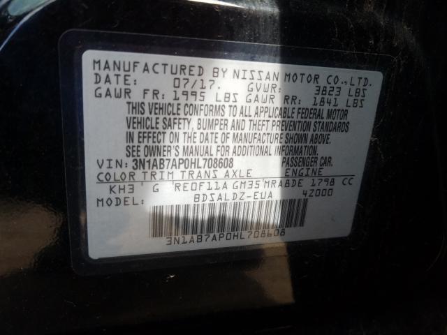 Photo 9 VIN: 3N1AB7AP0HL708608 - NISSAN SENTRA S 