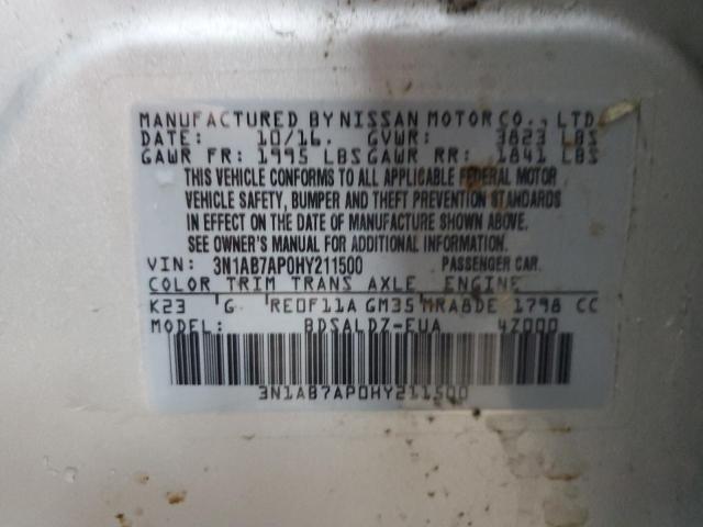 Photo 11 VIN: 3N1AB7AP0HY211500 - NISSAN SENTRA S 