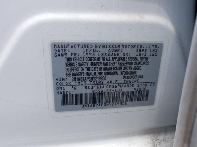 Photo 9 VIN: 3N1AB7AP0HY219306 - NISSAN SENTRA S 