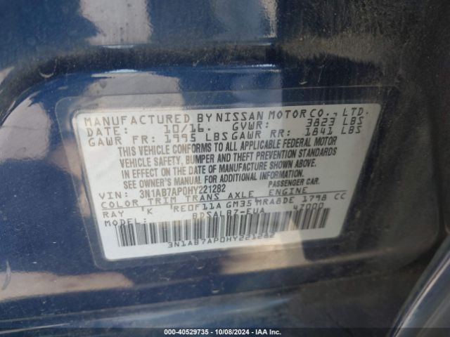 Photo 8 VIN: 3N1AB7AP0HY221282 - NISSAN SENTRA 