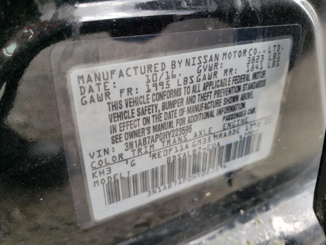 Photo 9 VIN: 3N1AB7AP0HY223596 - NISSAN SENTRA S 