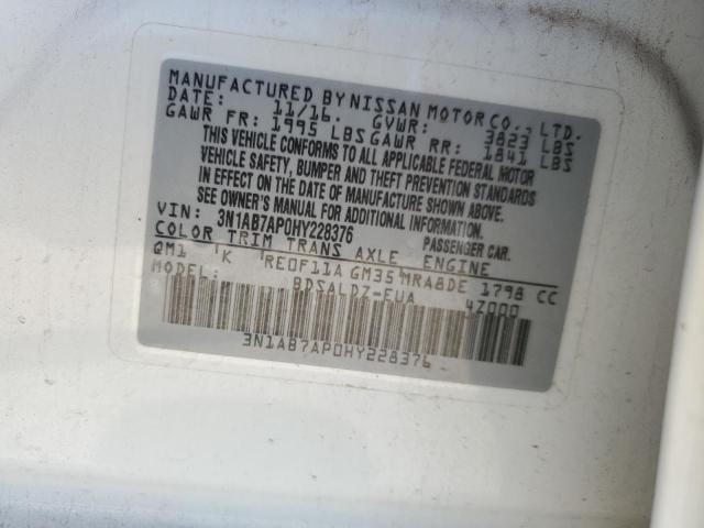 Photo 11 VIN: 3N1AB7AP0HY228376 - NISSAN SENTRA S 