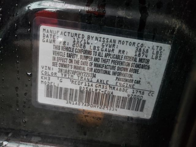 Photo 9 VIN: 3N1AB7AP0HY229334 - NISSAN SENTRA S 