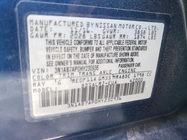 Photo 9 VIN: 3N1AB7AP0HY230936 - NISSAN SENTRA S 