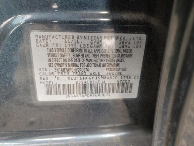 Photo 9 VIN: 3N1AB7AP0HY240074 - NISSAN SENTRA S 