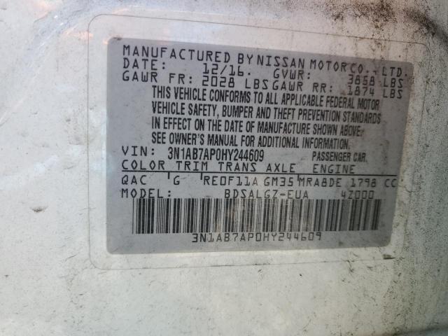 Photo 11 VIN: 3N1AB7AP0HY244609 - NISSAN SENTRA S 