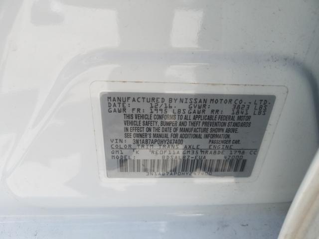 Photo 9 VIN: 3N1AB7AP0HY247400 - NISSAN SENTRA S 