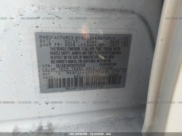 Photo 8 VIN: 3N1AB7AP0HY253746 - NISSAN SENTRA 