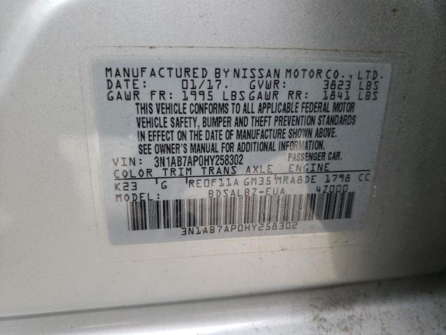 Photo 9 VIN: 3N1AB7AP0HY258302 - NISSAN SENTRA S 