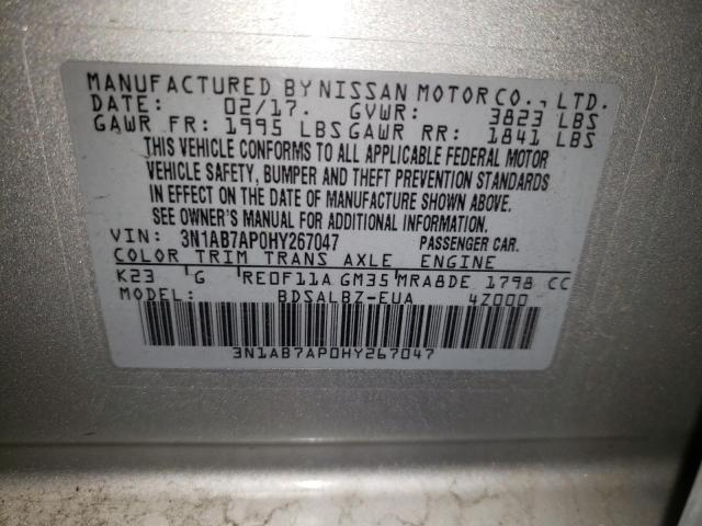 Photo 11 VIN: 3N1AB7AP0HY267047 - NISSAN SENTRA S 