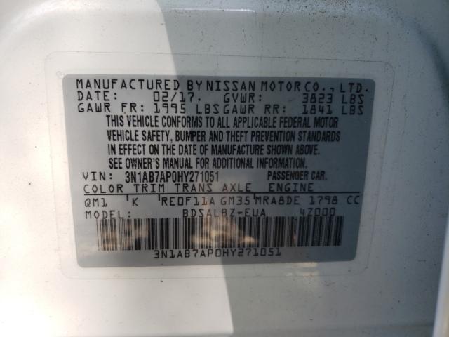 Photo 9 VIN: 3N1AB7AP0HY271051 - NISSAN SENTRA S 