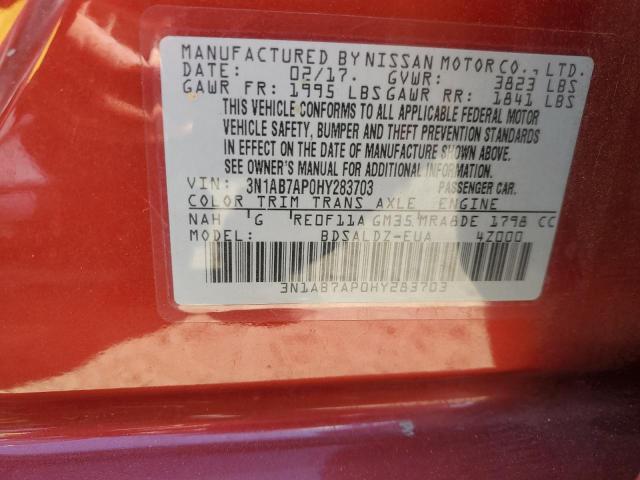 Photo 11 VIN: 3N1AB7AP0HY283703 - NISSAN SENTRA S 