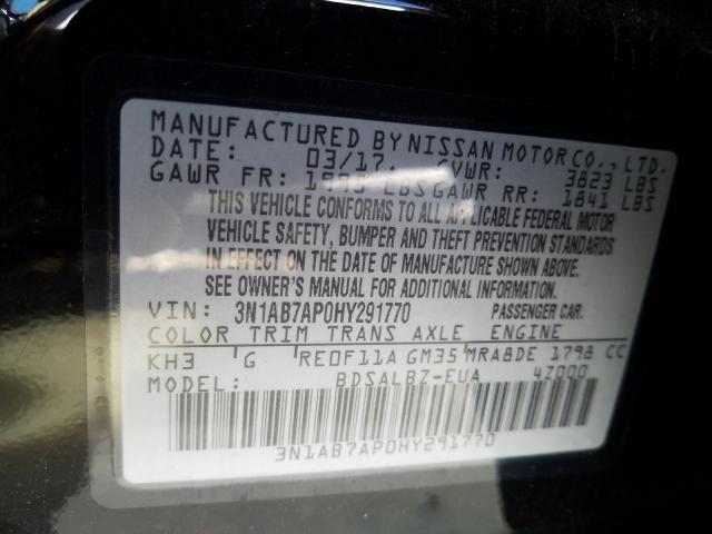 Photo 9 VIN: 3N1AB7AP0HY291770 - NISSAN SENTRA S 