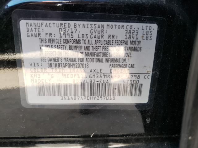 Photo 9 VIN: 3N1AB7AP0HY297018 - NISSAN SENTRA S 