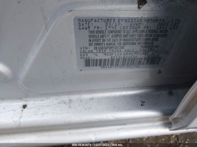 Photo 8 VIN: 3N1AB7AP0HY301746 - NISSAN SENTRA 