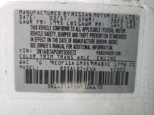 Photo 12 VIN: 3N1AB7AP0HY306672 - NISSAN SENTRA S 