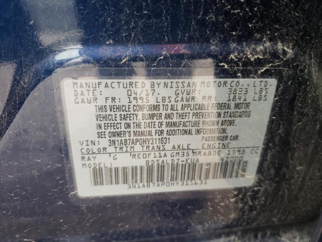 Photo 9 VIN: 3N1AB7AP0HY311631 - NISSAN SENTRA S 