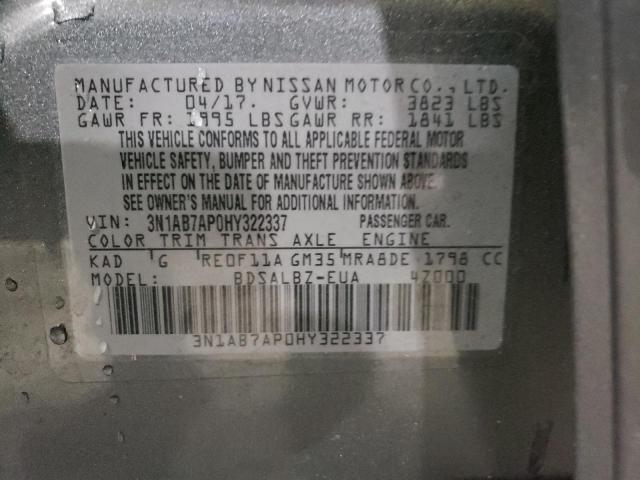 Photo 11 VIN: 3N1AB7AP0HY322337 - NISSAN SENTRA 