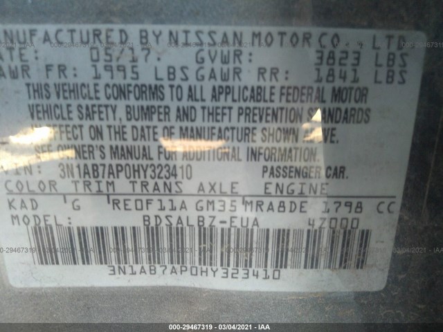 Photo 8 VIN: 3N1AB7AP0HY323410 - NISSAN SENTRA 