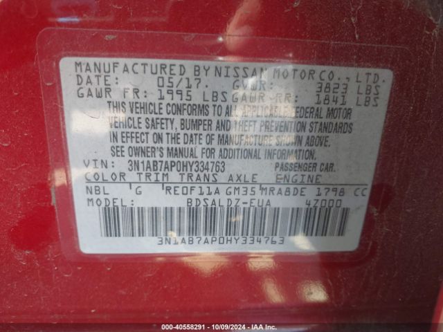 Photo 8 VIN: 3N1AB7AP0HY334763 - NISSAN SENTRA 