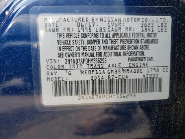 Photo 11 VIN: 3N1AB7AP0HY356293 - NISSAN SENTRA S 