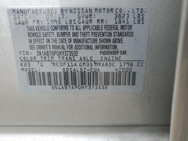 Photo 11 VIN: 3N1AB7AP0HY373532 - NISSAN SENTRA S 