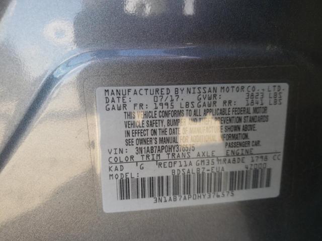 Photo 9 VIN: 3N1AB7AP0HY376575 - NISSAN SENTRA S 