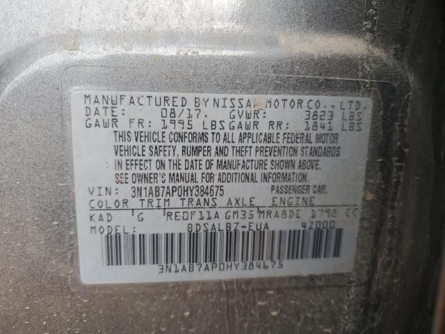 Photo 12 VIN: 3N1AB7AP0HY384675 - NISSAN SENTRA S 