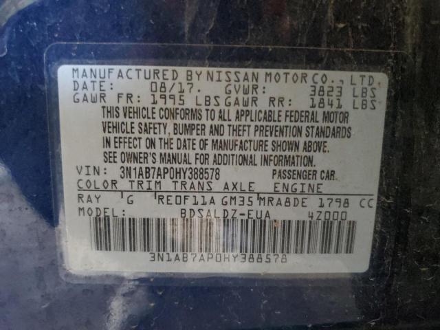 Photo 11 VIN: 3N1AB7AP0HY388578 - NISSAN SENTRA S 