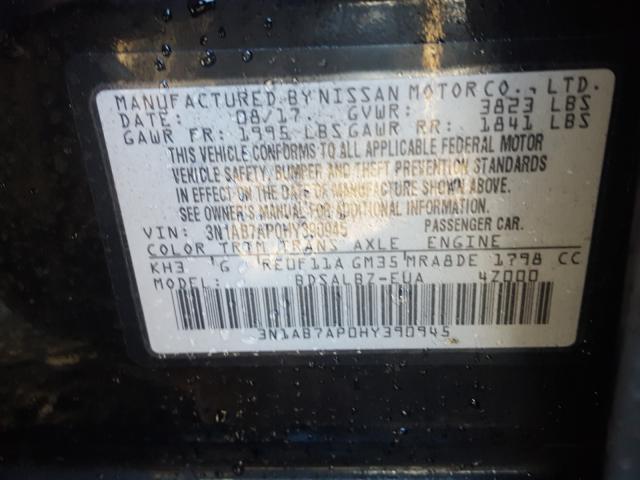 Photo 9 VIN: 3N1AB7AP0HY390945 - NISSAN SENTRA S 