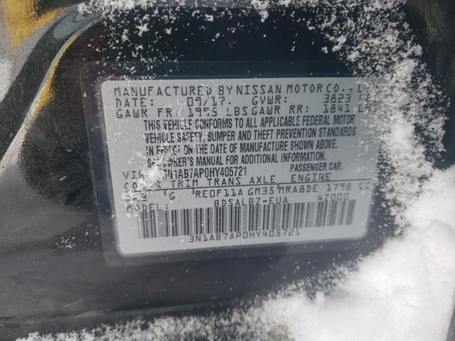 Photo 9 VIN: 3N1AB7AP0HY405721 - NISSAN SENTRA 