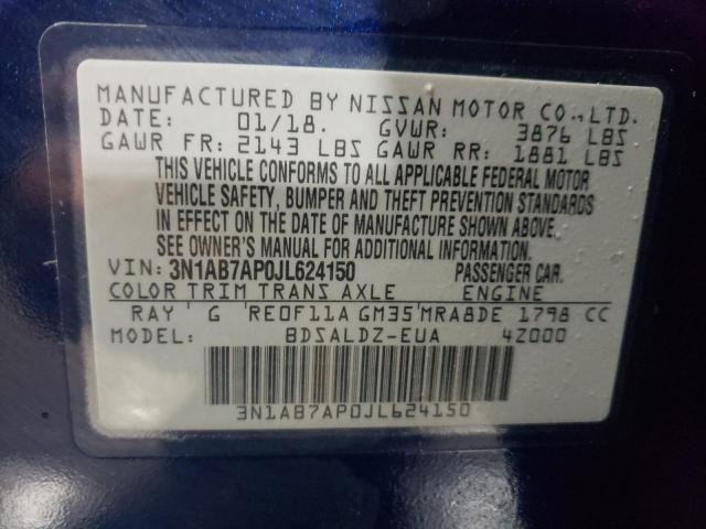 Photo 12 VIN: 3N1AB7AP0JL624150 - NISSAN SENTRA S 