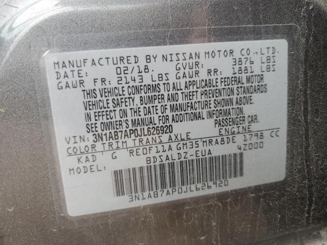 Photo 11 VIN: 3N1AB7AP0JL626920 - NISSAN SENTRA S 