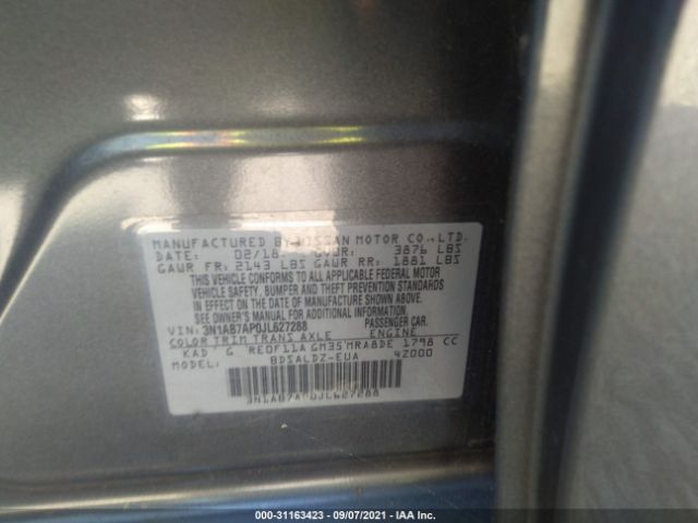 Photo 8 VIN: 3N1AB7AP0JL627288 - NISSAN SENTRA 