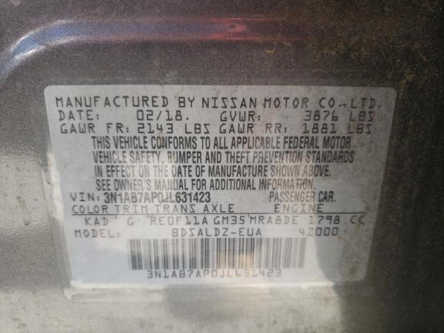 Photo 9 VIN: 3N1AB7AP0JL631423 - NISSAN SENTRA S 