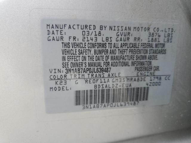 Photo 12 VIN: 3N1AB7AP0JL639487 - NISSAN SENTRA S 