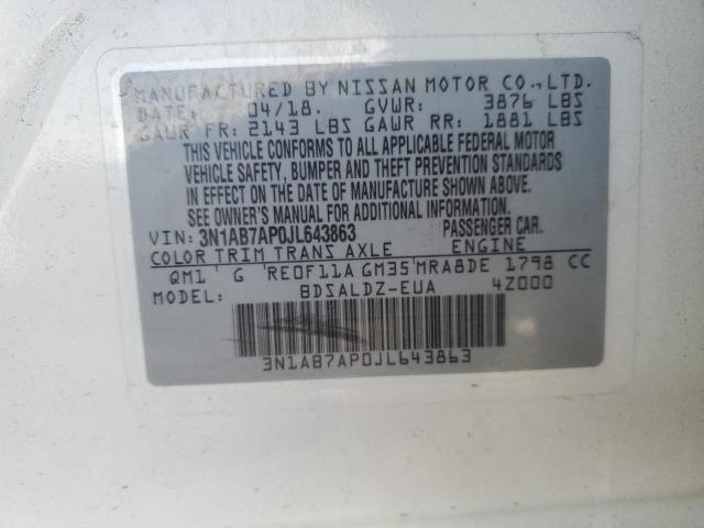 Photo 12 VIN: 3N1AB7AP0JL643863 - NISSAN SENTRA 