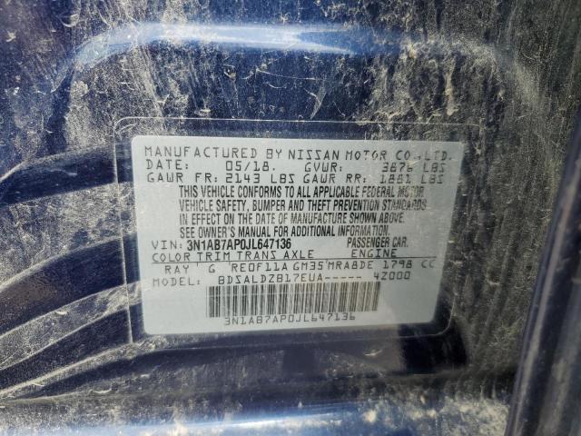 Photo 11 VIN: 3N1AB7AP0JL647136 - NISSAN SENTRA 