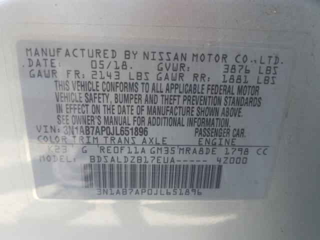 Photo 9 VIN: 3N1AB7AP0JL651896 - NISSAN SENTRA S 