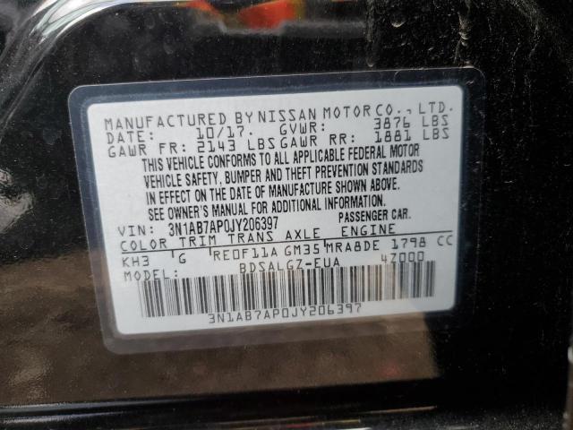 Photo 9 VIN: 3N1AB7AP0JY206397 - NISSAN SENTRA S 