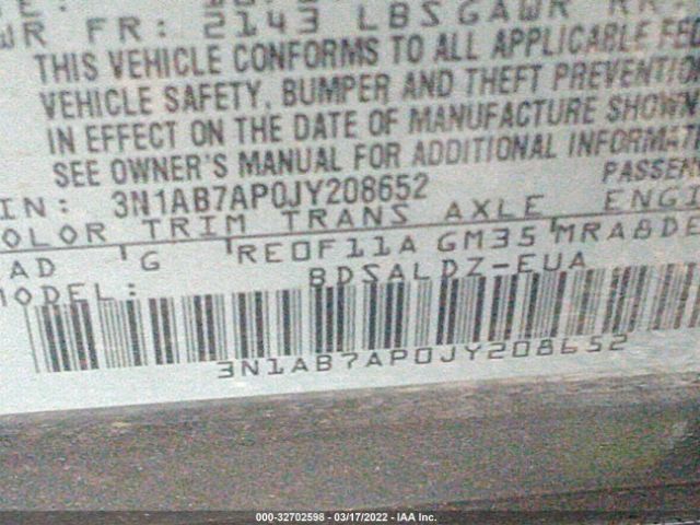 Photo 8 VIN: 3N1AB7AP0JY208652 - NISSAN SENTRA 