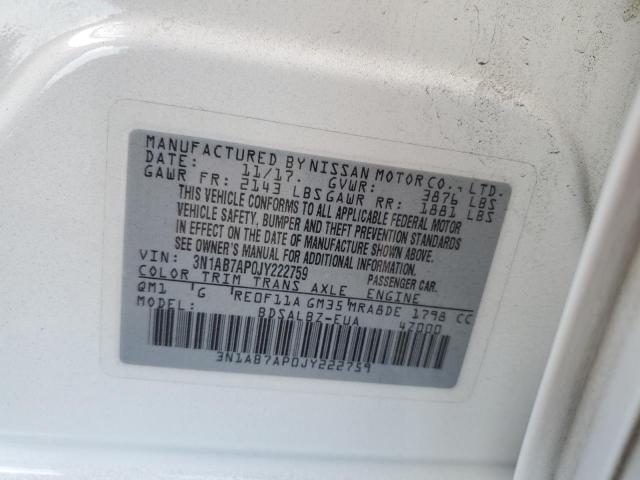 Photo 11 VIN: 3N1AB7AP0JY222759 - NISSAN SENTRA S 