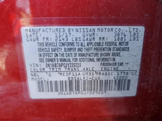 Photo 11 VIN: 3N1AB7AP0JY229209 - NISSAN SENTRA S 