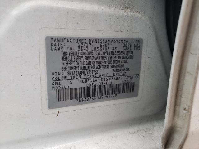 Photo 9 VIN: 3N1AB7AP0JY244762 - NISSAN SENTRA S 