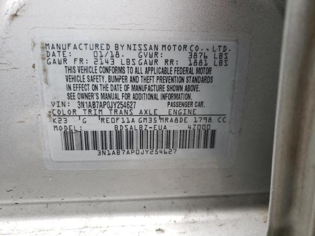 Photo 11 VIN: 3N1AB7AP0JY254627 - NISSAN SENTRA 